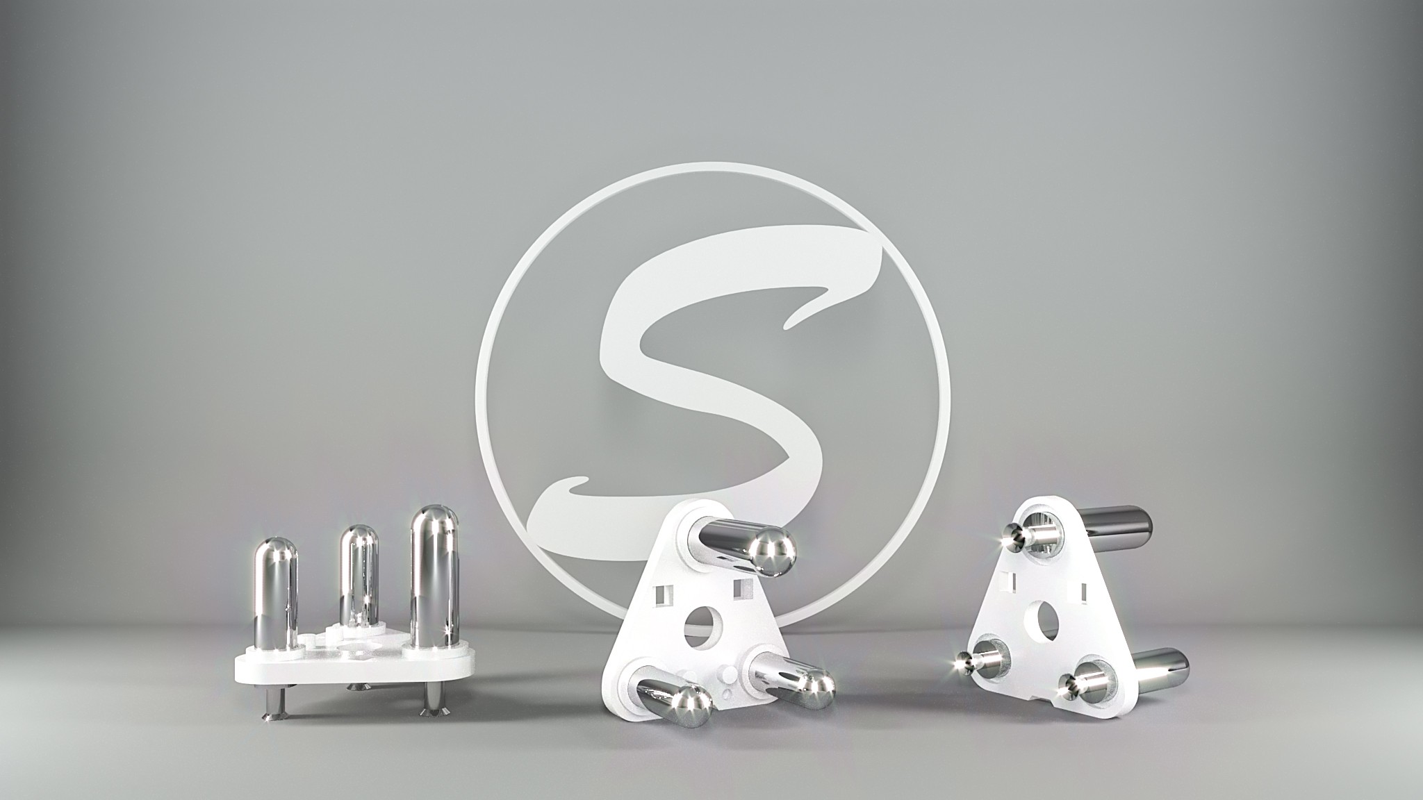 3 Pin 6 Amp Plug Insert White (Solid Crimping)